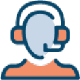 person with headset icon